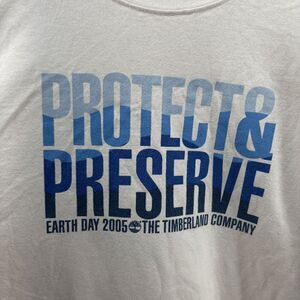 VTG Timberland Earthwatch Institute 05 Earth Day Organic Cotton Mens 2XL EUC